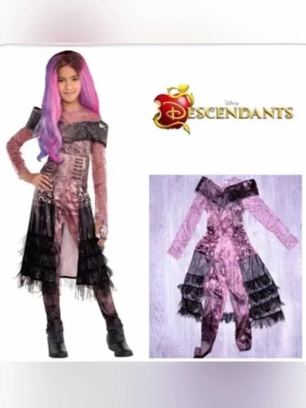 Disney Descendants Evil Audrey Aurora Halloween Costume kids 9/10